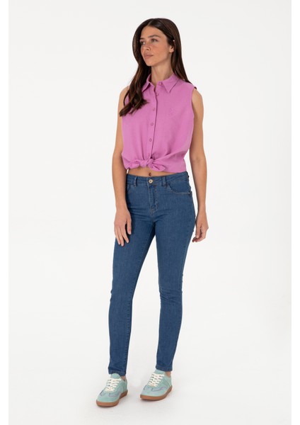 Kadın Koyu Mavi Pantolon (Jean) 50297557-DN0023