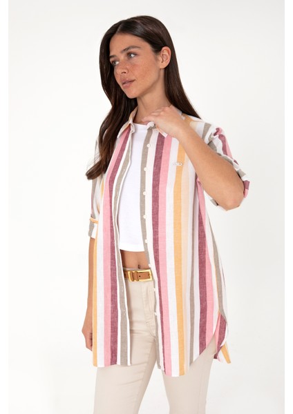 Kadın Kavun Gömlek Desenli 50305877-VR202 modelleri