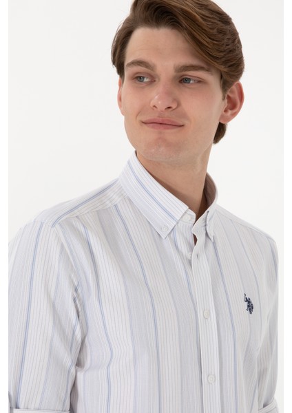 Erkek Mavi Gömlek Desenli 50306352-VR036 fiyatları