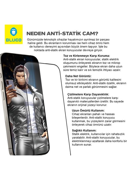Anti Static HD Samsung A05 Uyumlu Toz Çizilme Parmak izi Önleyici Full Cam Ekran Koruyucu