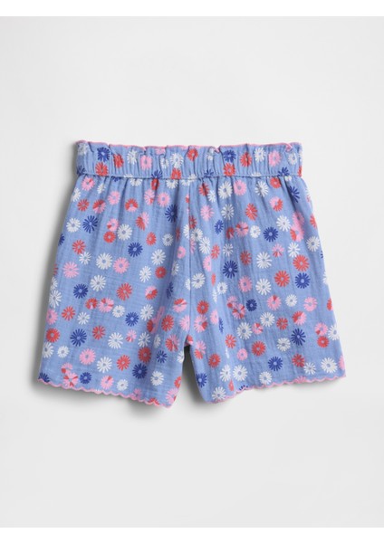 Kız Bebek Çiçek Desenli Gauze Şort modelleri