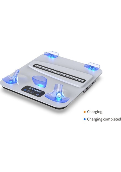 TP5-3550 Ps5 / Ps5 Slim / Ps Vr2 Uyumlu Rgb Işıklı Multifonksiyonel Şarj Standı | Soğutucu Fan + Dualsense Şarj + Vr2 Standı