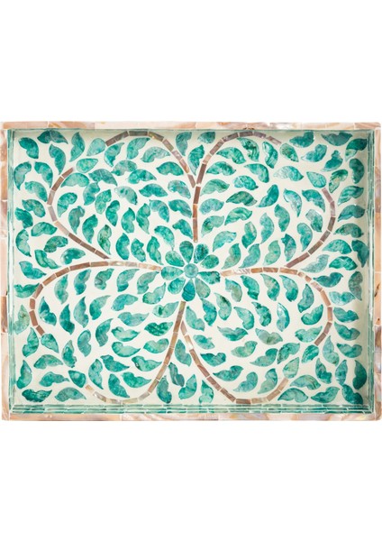 Harmony Green Dekoratif Tepsi 5X30X38CM