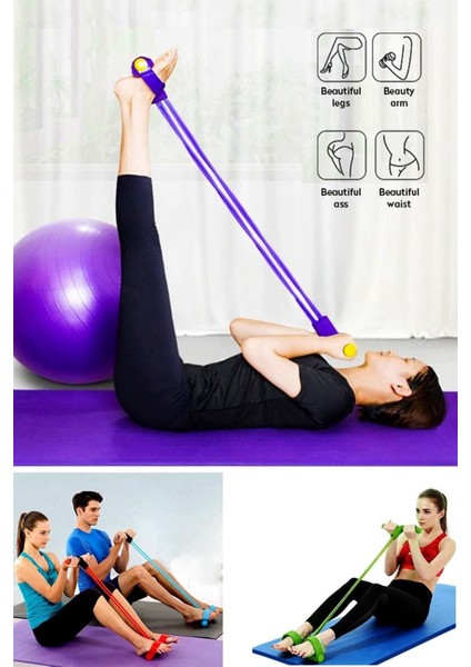 Karın Kol Kalça Ayak Tüm Vücut Şekillendirme Fitness Aerobik Body Trimmer 4 Lastikli Lisansl Orjina
