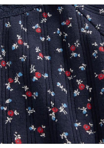 Kız Çocuk Lacivert Pointelle T-Shirt fiyatları