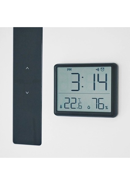 Mıknatıslı Dijital Mini Saat LCD Ekran, Sıcaklık ve Nem Göstergeli, Alarmlı