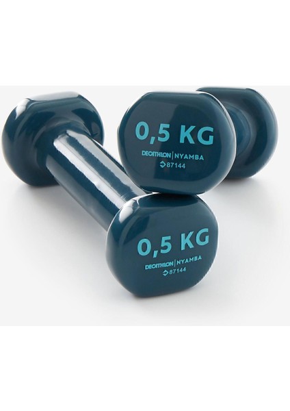 2 x 0,5 kg Domyos 0,5 kg Dambıl X2 - Fitness Hafif Antrenman Mavi 0,5 kg