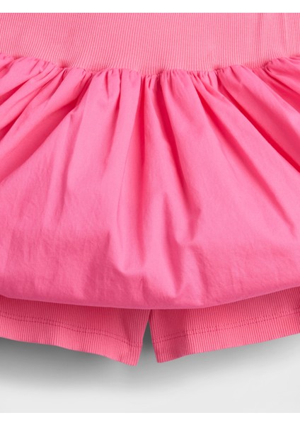 Kız Çocuk Pembe Bubble Şort Etek