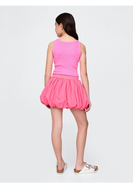 Kız Çocuk Pembe Bubble Şort Etek