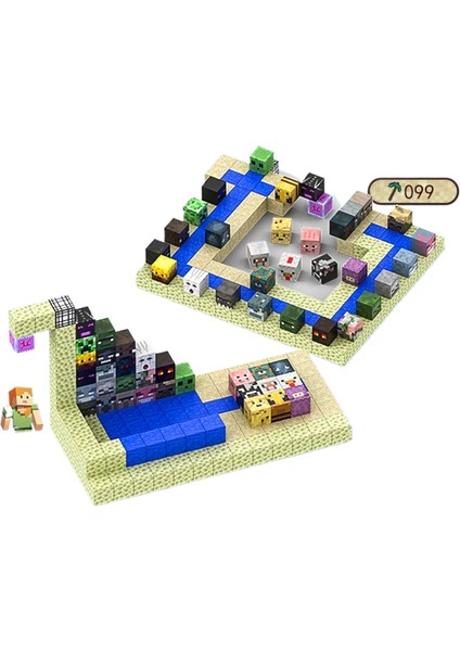 Benim Dünyam Küp Manyetik Emici Mıknatıs Hediye Puzzle Yapboz Blok Oyuncaklar (Yurt Dışından)