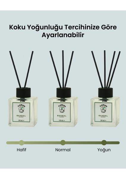 Sandal (Derinlik, Sakinlik ve Doğal Asalet) Çubuklu Kare Oda Kokusu 100ML