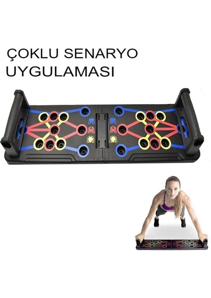 Şınav Tahtası Çalışma Platformu Aleti Barları Fitness Spor Push-Up Kondisyon 13 In 1 Şınav