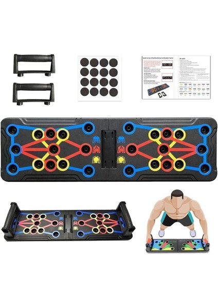 Şınav Tahtası Çalışma Platformu Aleti Barları Fitness Spor Push-Up Kondisyon 13 In 1 Şınav