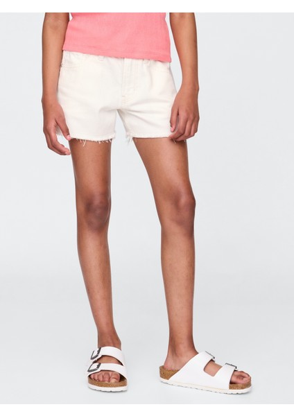 Kız Çocuk Beyaz Low Rise Stride Ultrasoft Denim Şort fırsatları