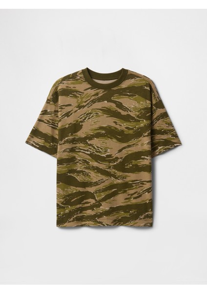 Erkek Çocuk Haki Heavyweight T-Shirt