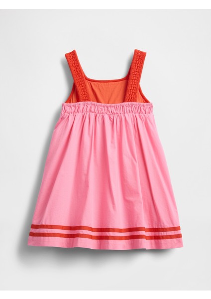 Kız Bebek Pembe Örgü Detaylı Elbise fiyatları
