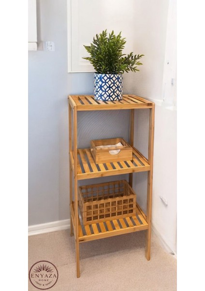 Bambu Raf Ünitesi,mutfak Rafı,banyo Rafı,çok Amaçlı Raf Ünitesi 33-36-80 cm