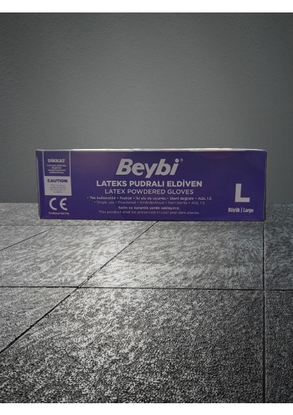 Lateks Pudralı Eldiven Large 100 Adet