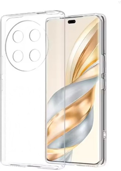 Honor Magic 7 Lite Uyumlu Kılıf Silikon Şeffaf + Ekran Koruyucu Ped