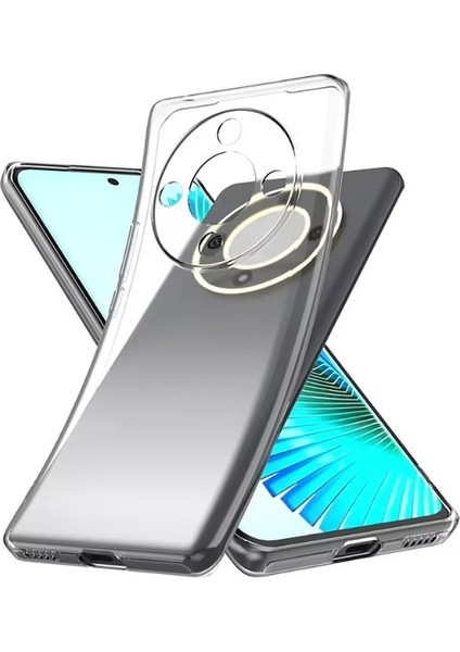 Honor Magic 7 Lite Uyumlu Kılıf Silikon Şeffaf + Ekran Koruyucu Ped
