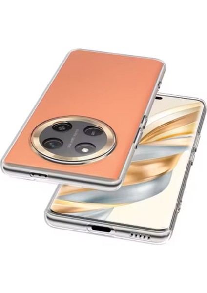 Honor Magic 7 Lite Uyumlu Kılıf Silikon Şeffaf + Ekran Koruyucu Ped