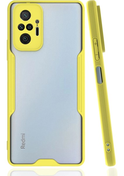 Xiaomi Redmi Note 10 Pro Kılıf Platin Silikon - Sarı Bstmy