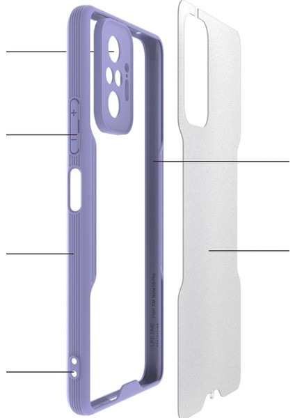 Xiaomi Redmi Note 10 Pro Kılıf Platin Silikon - Sarı Bstmy