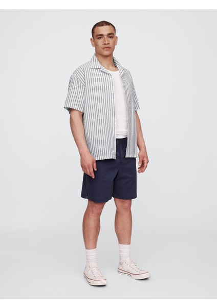 Erkek Beyaz Seersucker Boxy Fit Gömlek modelleri