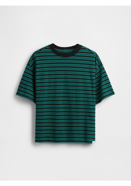 Erkek Çocuk Yeşil Heavyweight T-Shirt