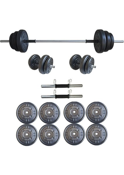 25 kg Ağırlık Seti 25 kg Vücut Geliştirme Aleti Halter Seti