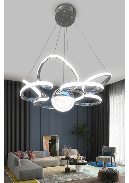 Kral Tacı Model Tek Toplu LED Avize