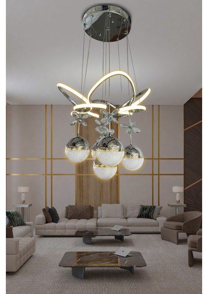 Kral Tacı LED Avize 5 Toplu LED Avize