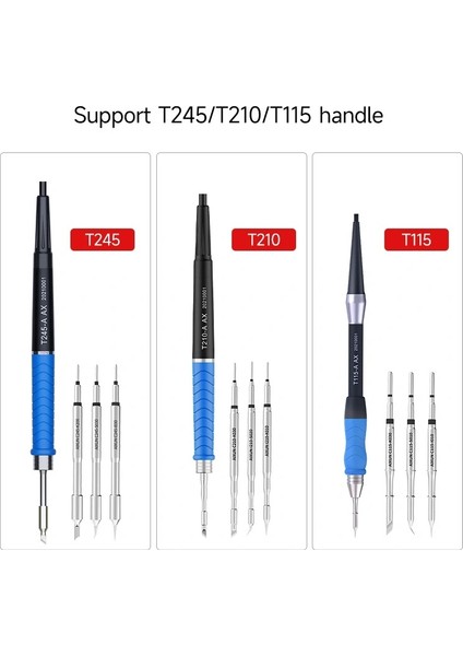 Aixun T420D Çift Istasyonlu Akıllı Lehim Havya Makinesi (T210 + T115 Kol) 6 Adet Havya Ucu