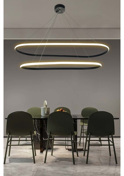 Gece Modern LED Aydınlatmalı Ev & Ofis Avizesi