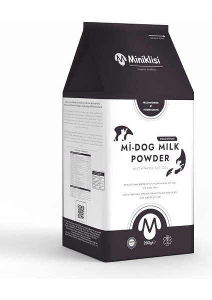 Köpek Süt Tozu Kolostrumlu 200 GR ”Mi-Dog Milk Powder”