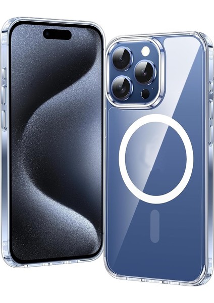 iPhone 14 Pro Max Uyumlu Kılıf Sert Mika Magsafe Kablosuz Şarj Özellikli Sararma Yapmaz
