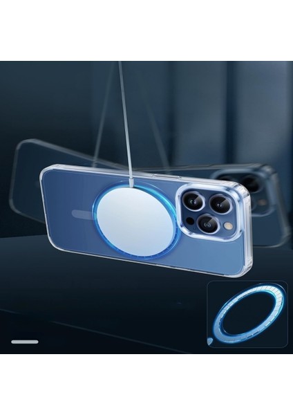 iPhone 14 Pro Max Uyumlu Kılıf Sert Mika Magsafe Kablosuz Şarj Özellikli Sararma Yapmaz