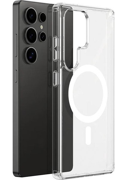 Samsung Galaxy S24 Ultra Uyumlu Kılıf Sert Mika Magsafe Kablosuz Şarj Özellikli Sararma Yapmaz modelleri