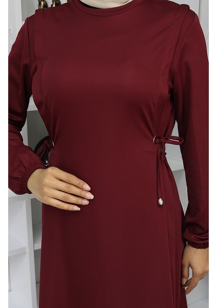 Büzgülü Elbise 5110-09 Bordo fırsatları