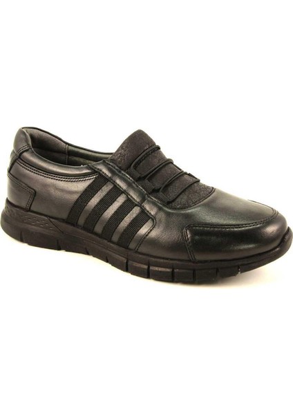 29410-G Kadın Siyah Günlük Comfort Deri Ayakkabı