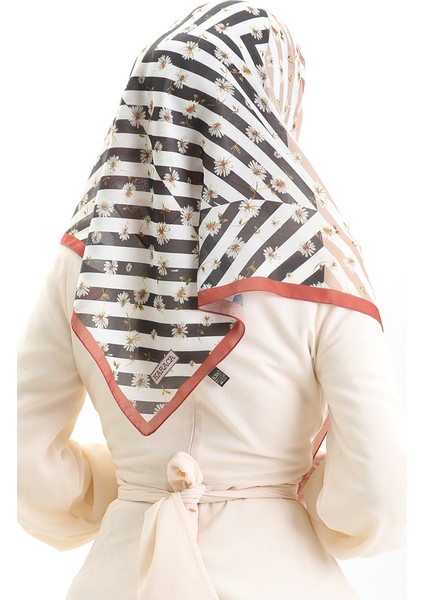 Karaca Soft Eşarp 81057-15 Kiremit Beyaz