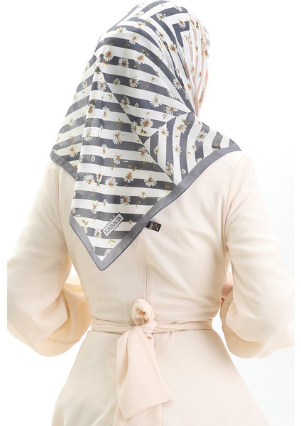 Karaca Soft Eşarp 81057-06 Gri Beyaz