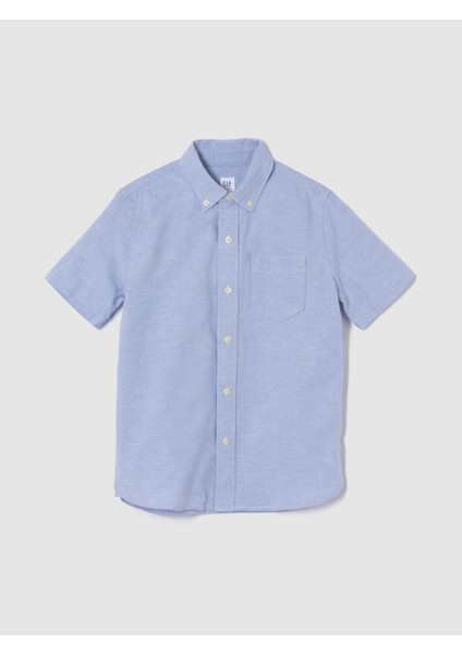 Erkek Çocuk Mavi Uniform Oxford Gömlek
