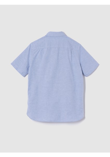 Erkek Çocuk Mavi Uniform Oxford Gömlek