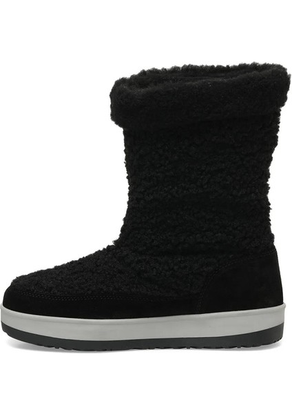 101468464 Belle 3pr Siyah Kadın Kürklü Bot modelleri