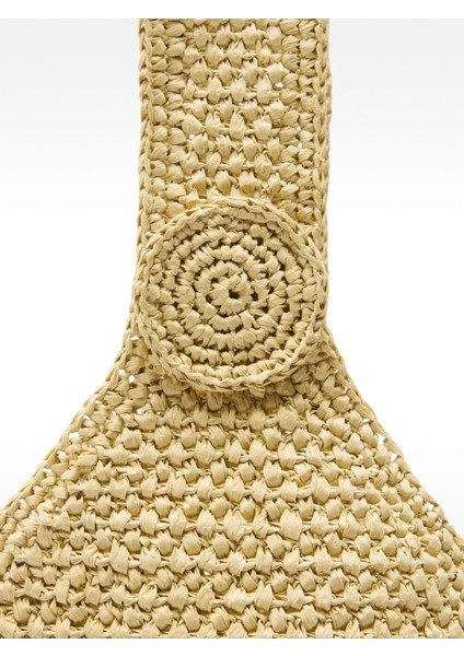 Hasır Görünümlü Yan Detaylı Omuz Çantası modelleri