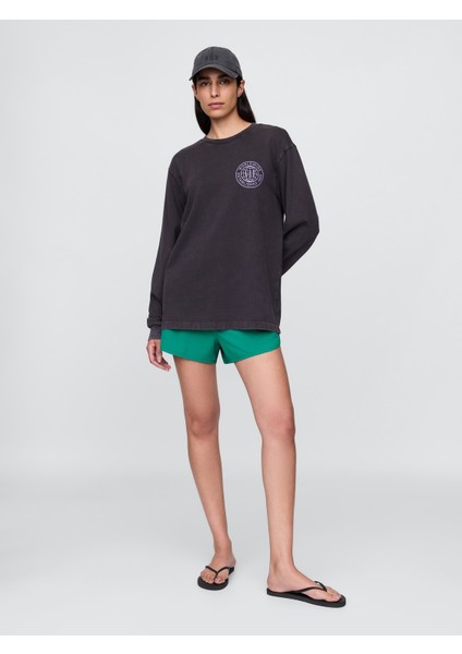 Kadın Yeşil Gapfit High Rise Koşu Şortu