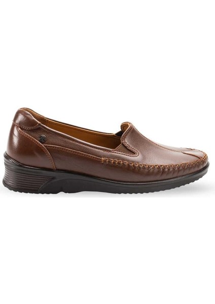 Amelıa 48002-G Taba Kadın Günlük Deri Comfort Ayakkabı