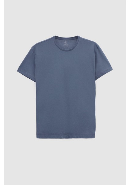 Ds Damat Comfort Fit Füme %100 Pamuk T-Shirt 6HC14ORT02005