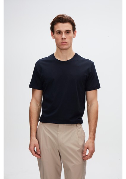 Ds Damat Comfort Fit Lacivert %100 Pamuk T-Shirt 6HC14ORT02005